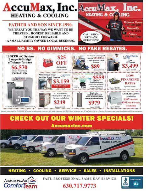 Accumax Inc Coupon Heating Cooling Naperville Aurora Chicago Downers