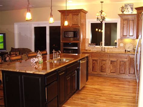 The conventional style no longer has the appeal it had back in the day when everyone was doing the. Scott River Custom Cabinets: Dark Stained Oak with Painted ...