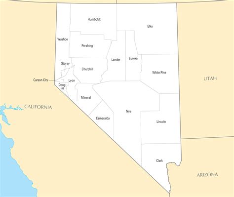 Map Of Nevada Cities And Towns Verjaardag Vrouw