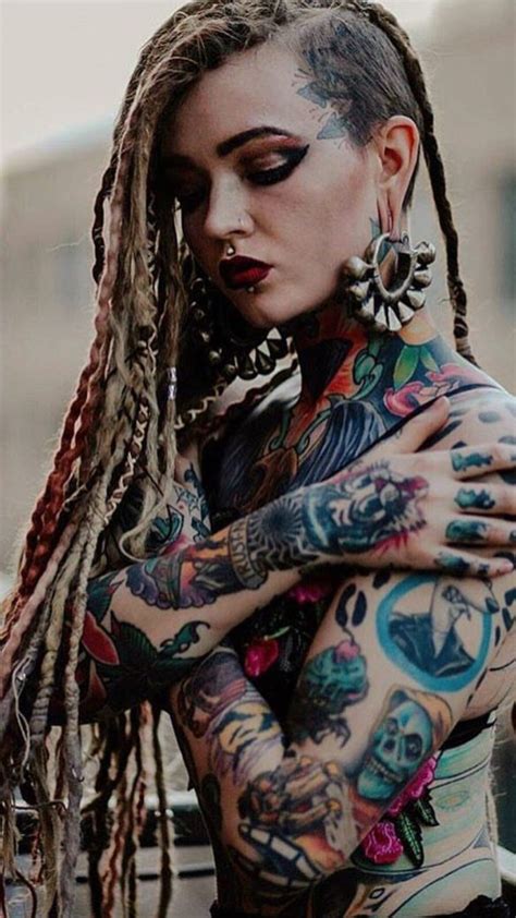 Pin By Ben Morris On Boheme Dreadlocks Girl Dreads Girl Tattoed Women