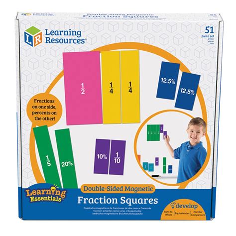 Double Sided Magnetic Fraction Square Ler1617 Learning Resources