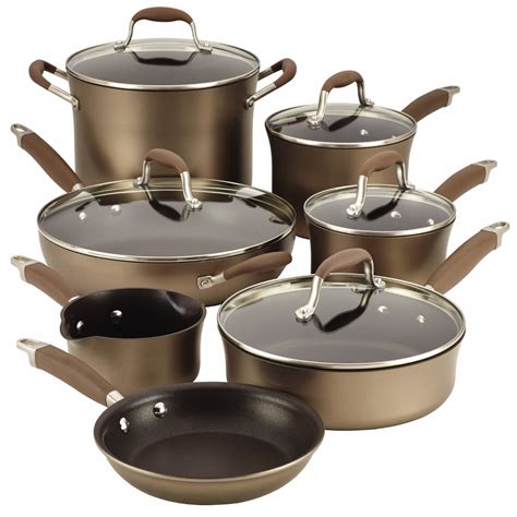 anolon advanced bronze 12 piece cookware set ebay