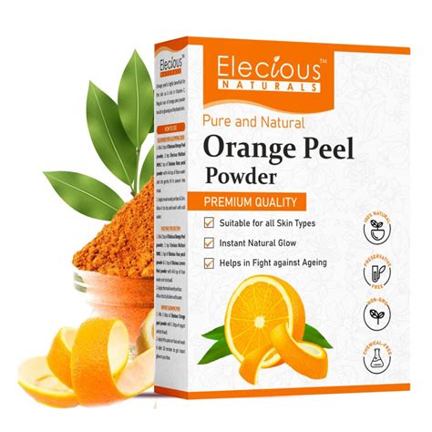 Elecious Naturals Orange Peel Powder For Skin And Eating