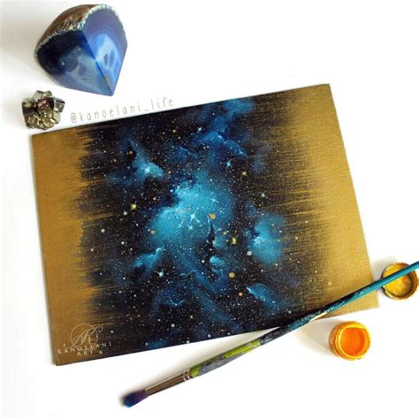 Gold Galaxy Painting By Instagram Kanoelanilife