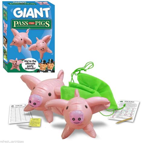 Brand New Giant Pass The Pigs Game With Super Size Inflatable Pigs