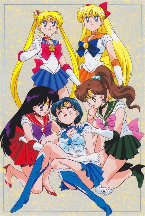 Tsukino Usagi Sailor Moon Mizuno Ami Aino Minako Hino Rei And 5 More Bishoujo Senshi