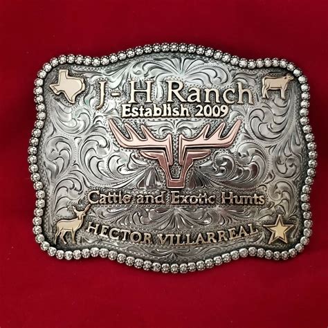 Customizable ~ Silver Rodeo Buckle Custom Made To Order Judge Leo