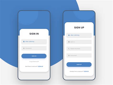 New Sign In And Sign Up App Screen Search By Muzli
