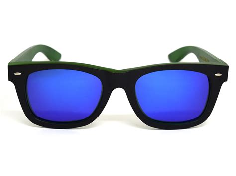 Wayfarer Sunglasses With Blue Mirror Lens Bangkok Ii Front Gowood