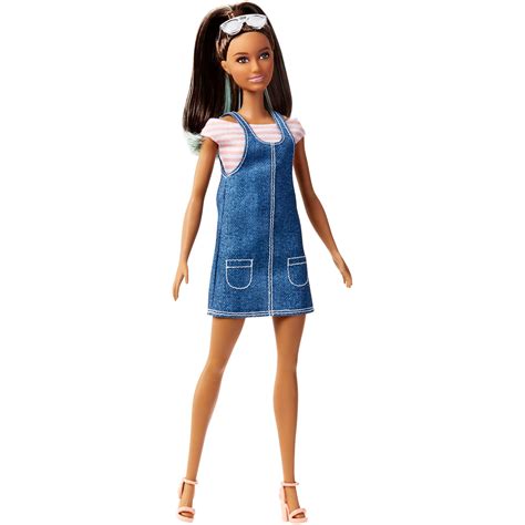Barbie Fashionistas Doll Original Body Type Wearing Overall Dress