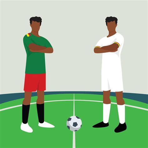 Match Preview Displaying Two Male Footballers Within A Football Field