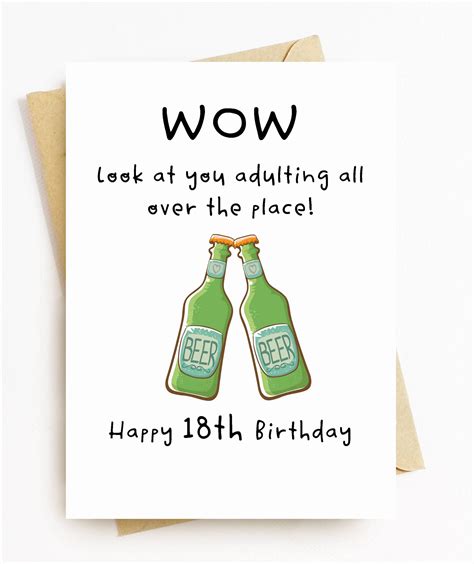 JE Happy Th Funny Birthday Card Etsy UK