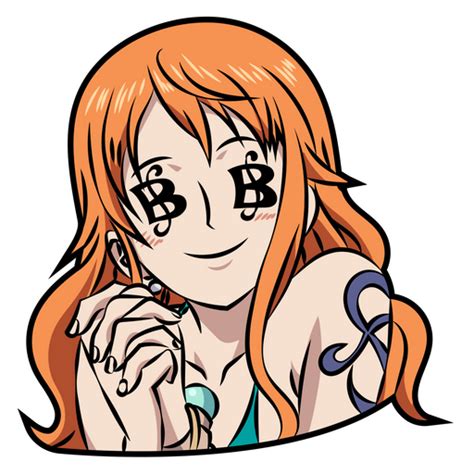 One Piece Nami Loves Money Sticker Sticker Mania
