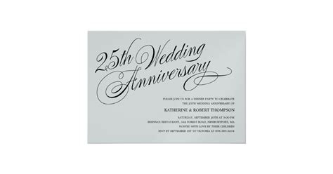 Silver Wedding Anniversary Invitations Zazzle