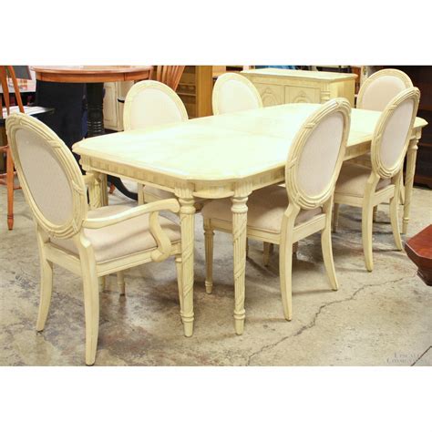 French Provincial Dining Table W6 Chairs Upscale Consignment