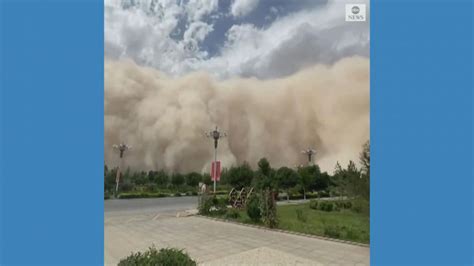 Huge Sandstorm Engulfs China City Video Abc News