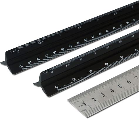 3 Pcs Scale Ruler Dreikantlineal Maßstab Lineal Für Architekten 30