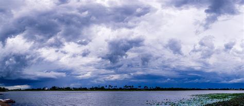 Black Cloud Or Dark Cloud Before Heavy Rain Storm Stock Image Image