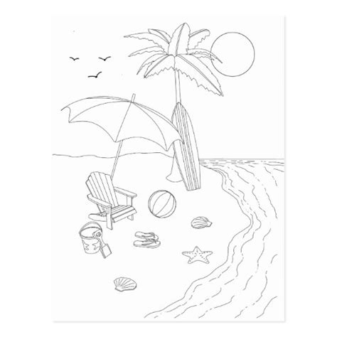 The Secret Guide To Beach Scene Coloring Pages For Young Adults