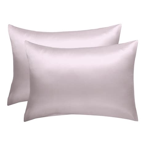 Set Of 2 Luxury Satin Pillowcase Cool Silky Queen Size Pillow Slip Case