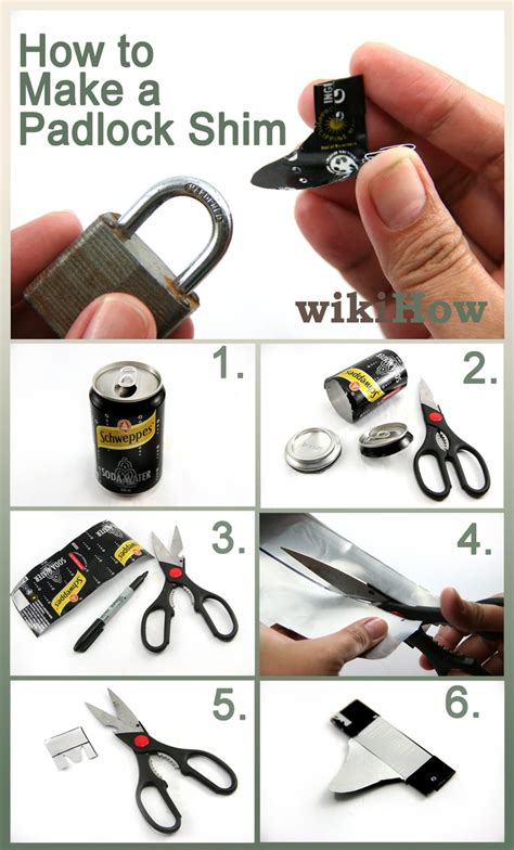 Make A Padlock Shim Lock Picking Survival Survival Prepping