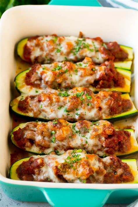 Sprinkle with parsley and serve. Stuffed Zucchini Boats - Dinner at the Zoo