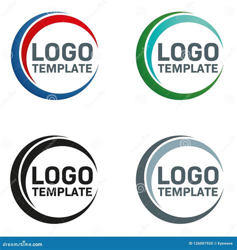 Modern Circular Company Logo Template Stock Vector Illustration Of