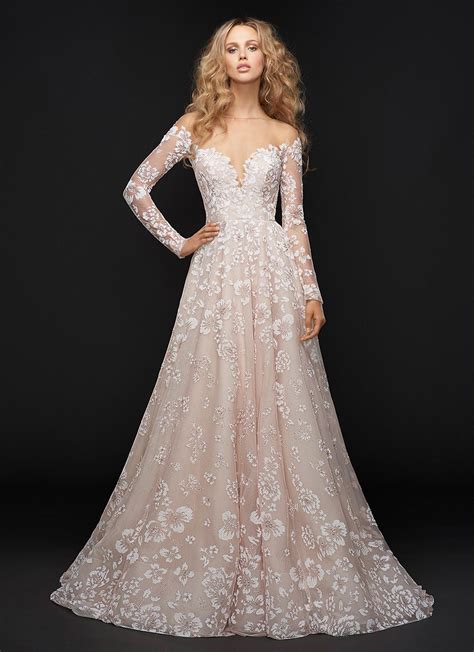 hayley paige fall 2017 bridal gown collection wedding dress long sleeve pink wedding dresses