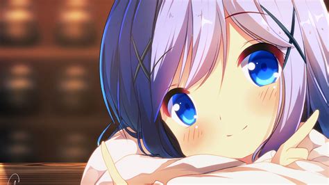 Desktop Wallpaper Cute Face Of Anime Girl Blue Eyes Original Hd