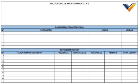 Protocolos De Mantenimiento Excel Archivos Valbor Soluciones