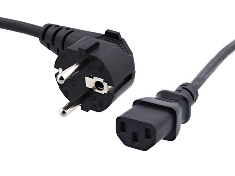 A power cord, line cord, or mains cable is an electrical cable that temporarily connects an appliance to the mains electricity supply via a wall socket or extension cord. 6 FT Power Cord C13 - European | Computer Cable Store