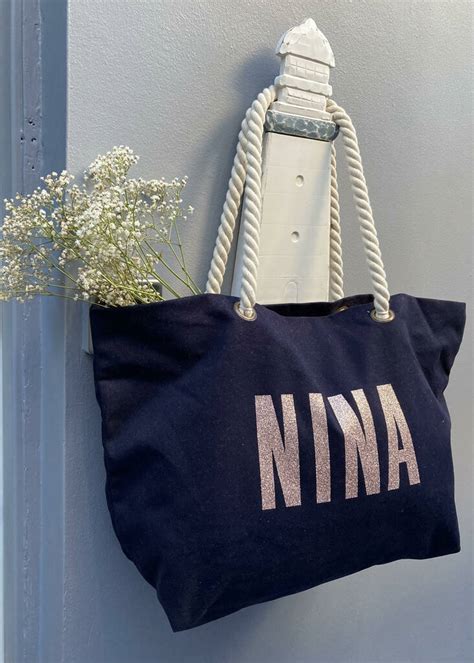 Personalised Canvas Rope Handle Tote Bag By Love Lammie Co