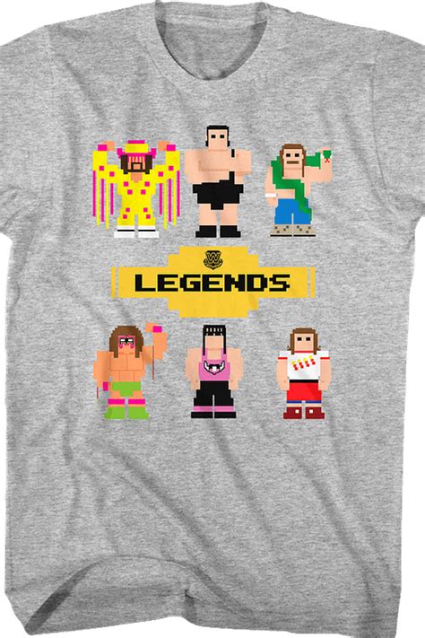 8 Bit Wwe Wrestling Legends T Shirt Wwe Legends Mens T Shirt