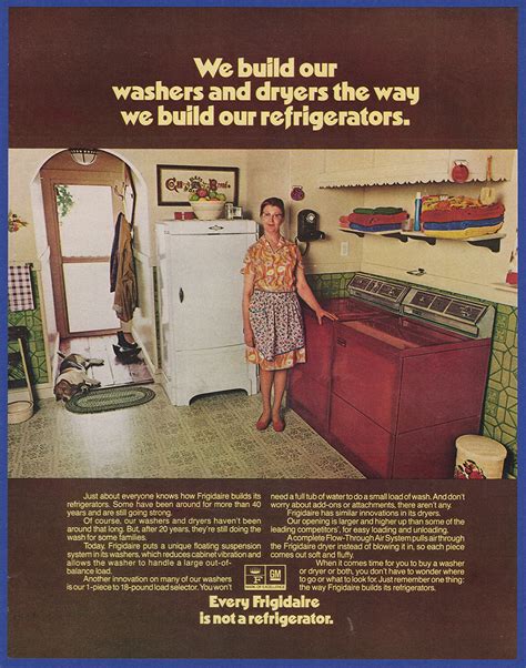 Vintage 1972 FRIGIDAIRE Washer Dryer Appliance Print Ad 1970 S EBay