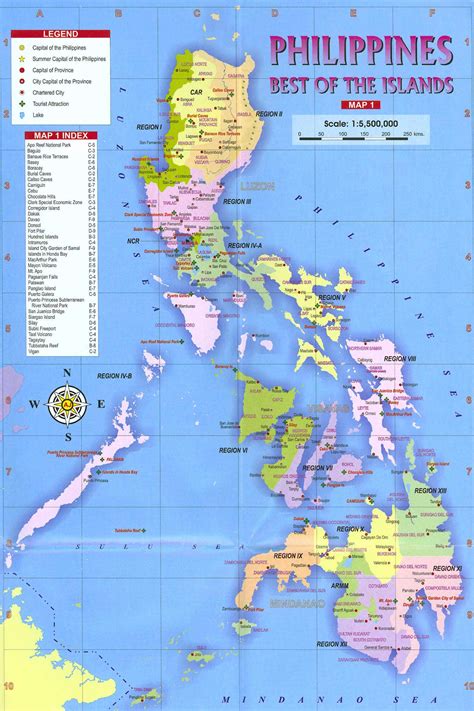 Detailed Administrative Map Of Philippines Philippines Asia Mapsland