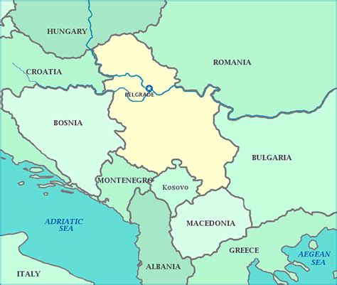 Mapa De Serbia Geografia Moderna