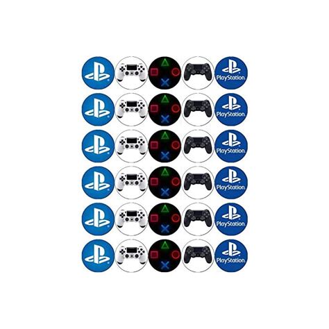 Buy 30 Playstation Ps4 Logo Controller Buttons Cupcake Toppers Edible