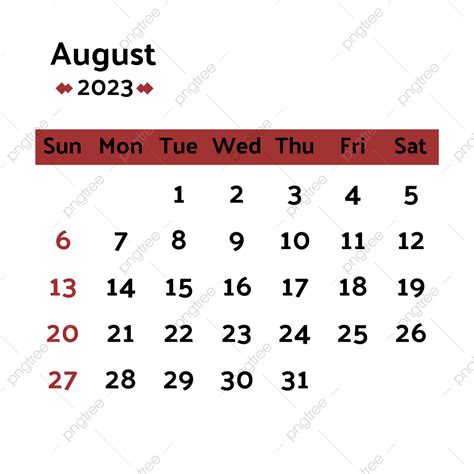 Calendar August Png Picture August Calendar Calendar 2023 July 2023