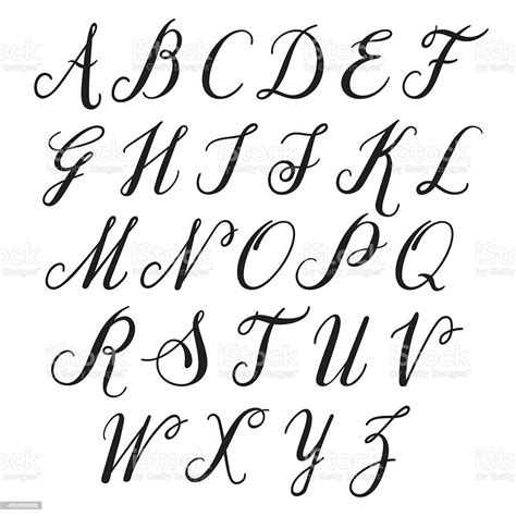 Alphabet Letters Uppercase Vector Alphabet Hand Drawn Letters Letters