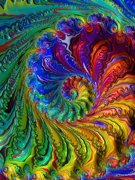 Rainbow Colors Fractal Psychedelic Colors Fractal Art Fractals