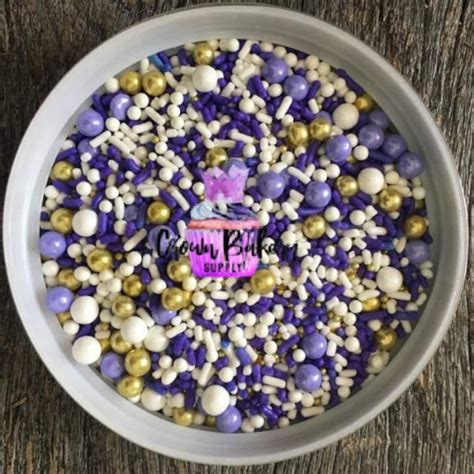 Purple Rain Sprinkles Mix 2 Oz 4 Oz 6 Oz Cake Decorating Etsy