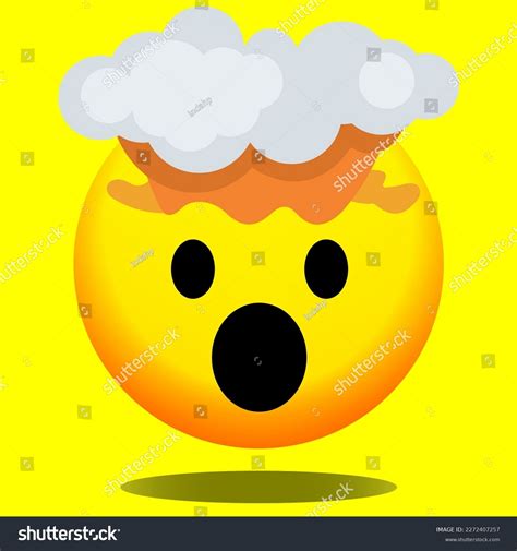 3d Emoji Exploding Head Isolated Vector Stock Vector Royalty Free