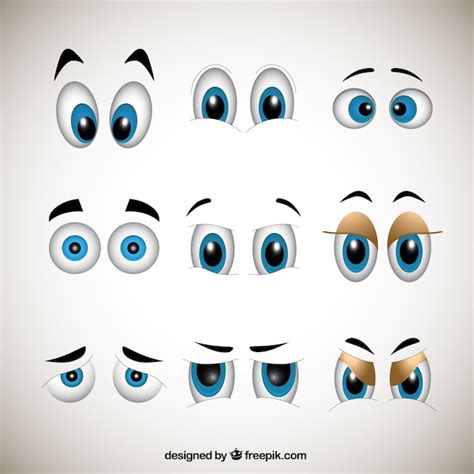 Dibujos Animados Ojos Vector Gratis