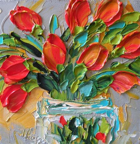 First One I Purchased Jan Ironside Red Tulips Tulip Painting Impasto
