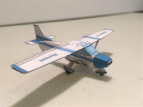 4d Paper Airplane Paper Airplane Template Aircraft Cessna 172 Paper