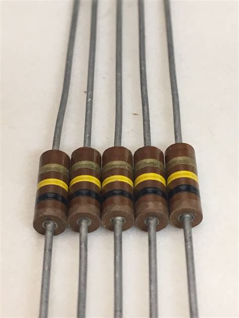 100k 12 Watt 5 Carbon Comp Resistors From The 1960s New Old Etsy