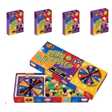 Jelly Belly Bean Boozled Spinner Game And 4 Pack 16 Oz Box Refills