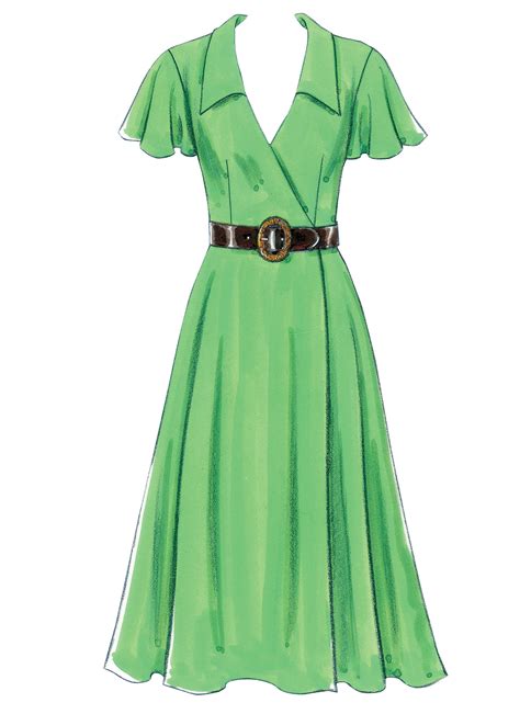 Butterick Misses’ Wrap Dresses Belt And Sash Pattern National Sewing Circle