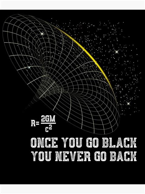 Once You Go Black You Never Go Back Blackhole Physics Poster For Sale By Bestshirtdesign