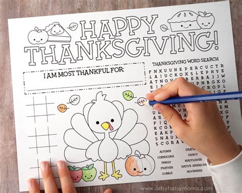 Download 20 Printable Thanksgiving Kids Activities to Keep Kids Busy During Dinner